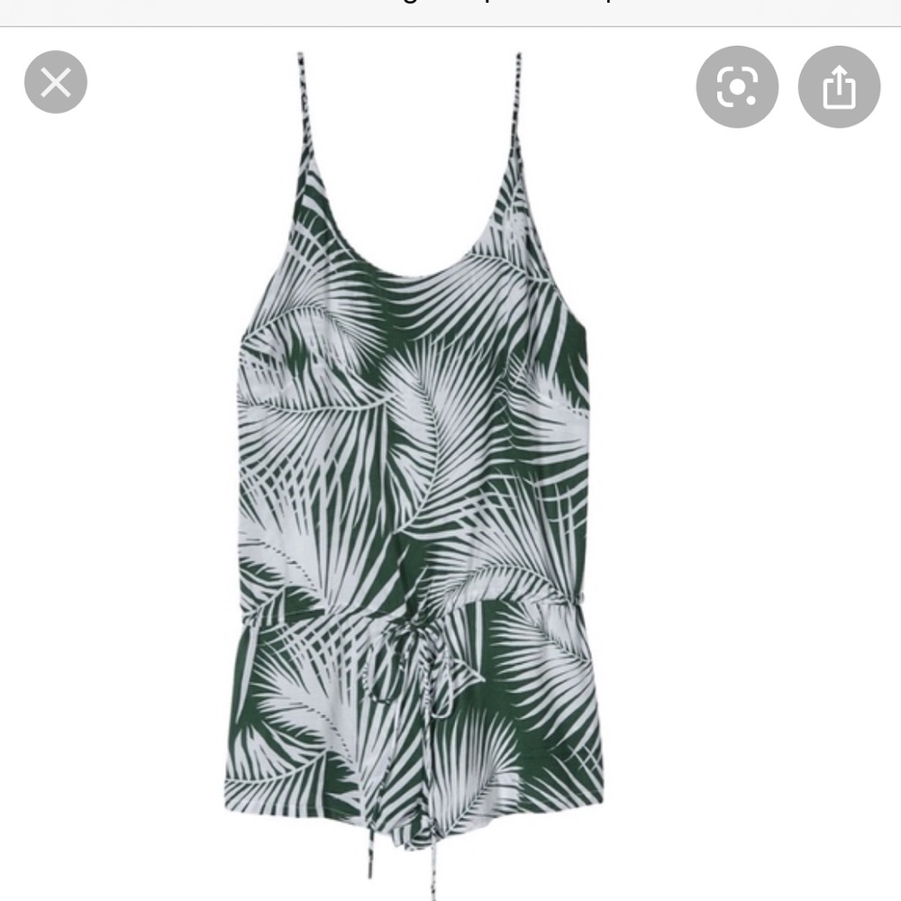 Mikoh Green Palm Romper